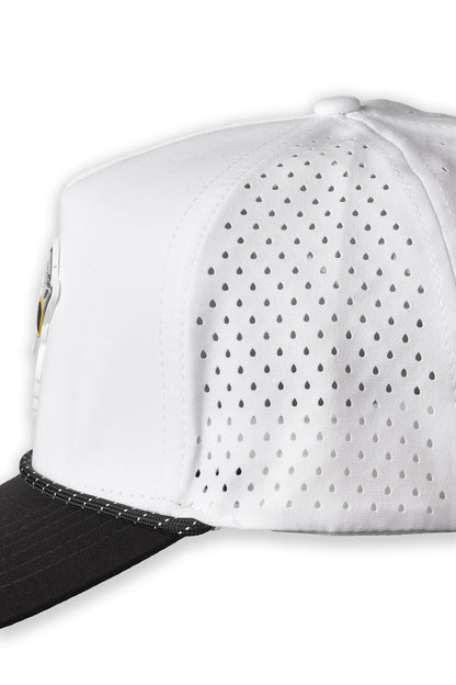 Doozie Golf Rope Hat - White/Black Performance Golf Hat